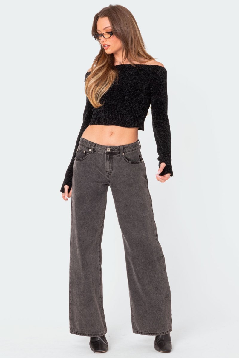 Edikted Farrah Knitted Tops Black | USA QC816831U7