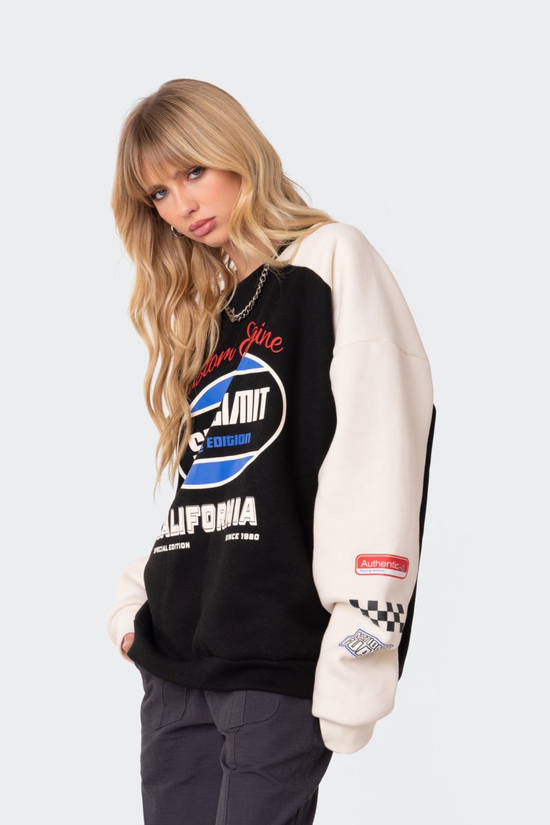 Edikted Fast Track Sweatshirts Black | USA ZV702800K9