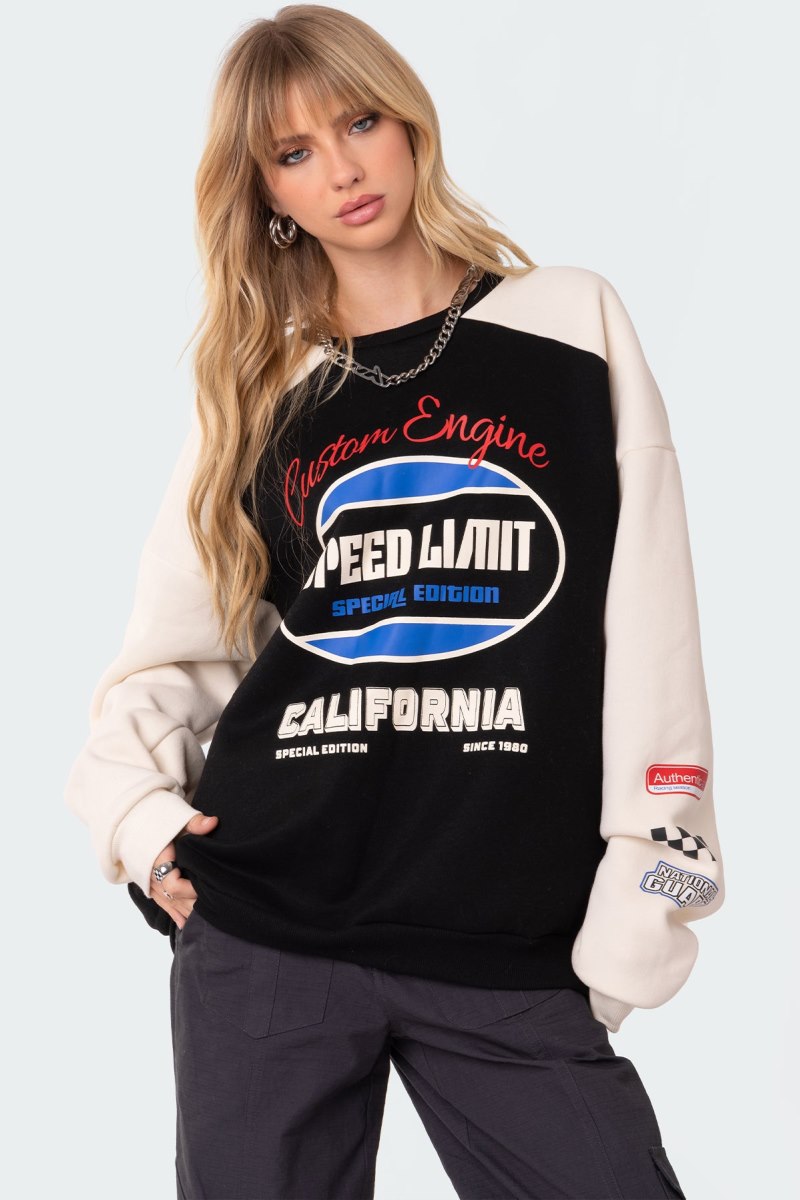 Edikted Fast Track Sweatshirts Black | USA ZV702800K9