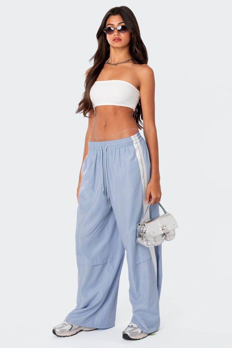 Edikted Fauna Nylon Track Pants Black | USA NG895489N8