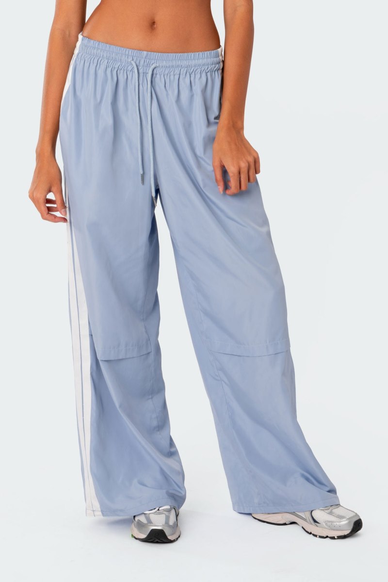 Edikted Fauna Nylon Track Pants Black | USA NG895489N8