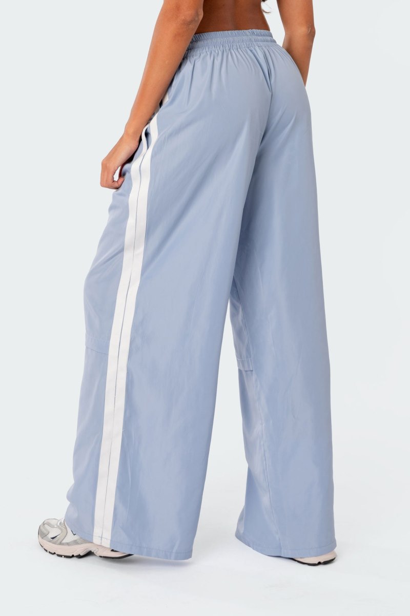 Edikted Fauna Nylon Track Pants Black | USA NG895489N8