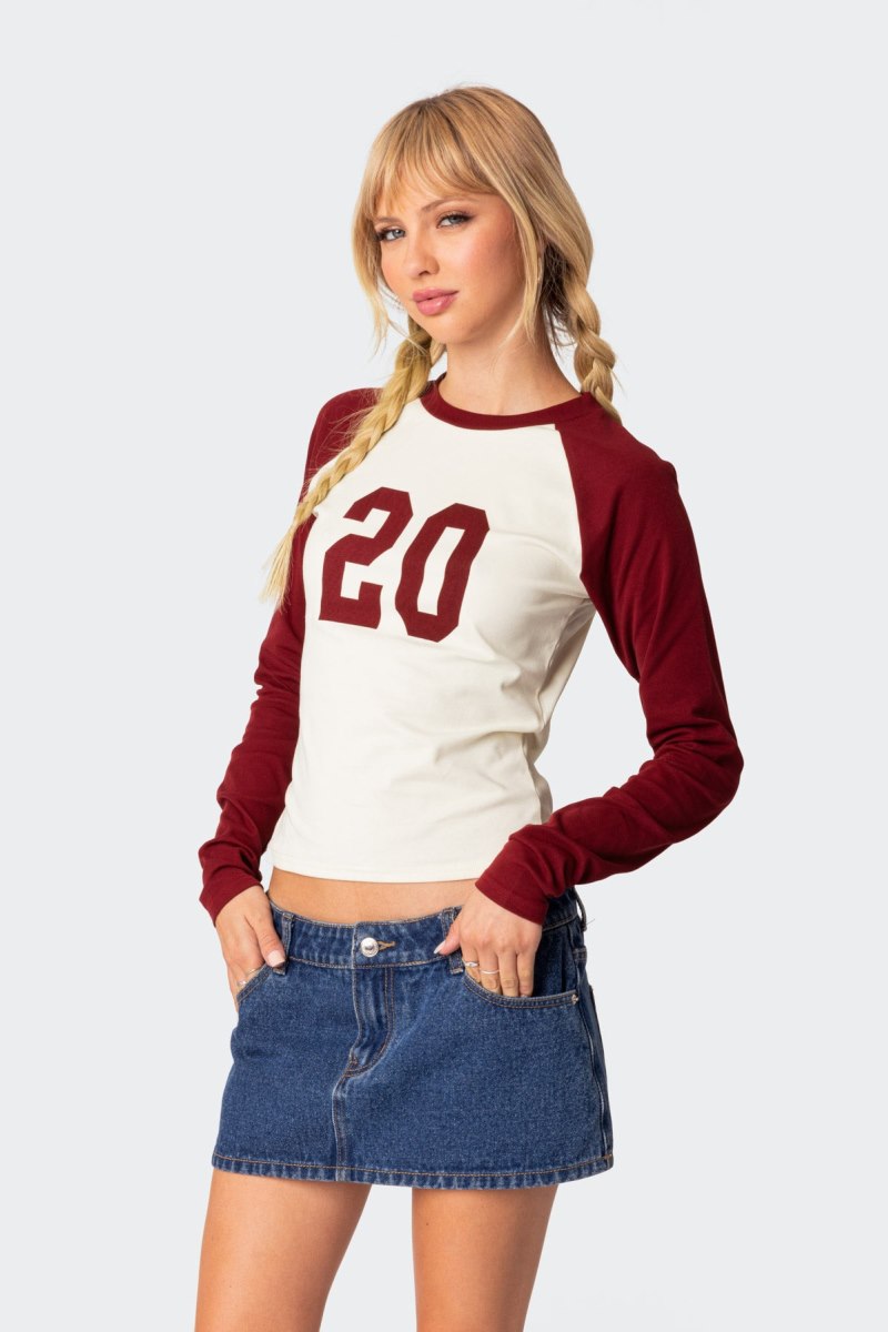 Edikted Feeling 20 Long Sleeve T Shirts Bordu | USA HQ073067F4