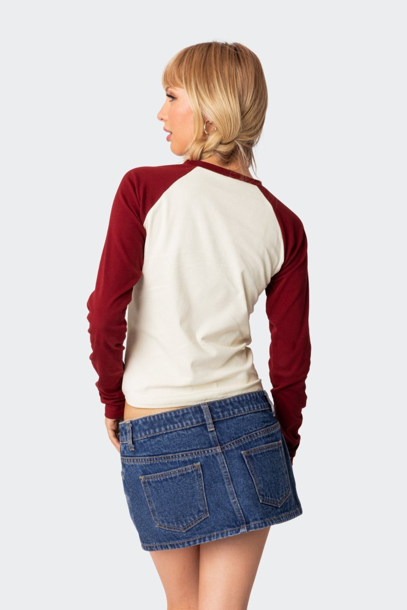 Edikted Feeling 20 Long Sleeve T Shirts Bordu | USA HQ073067F4