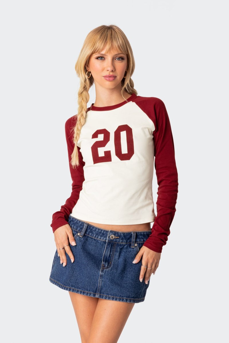 Edikted Feeling 20 Long Sleeve T Shirts Bordu | USA HQ073067F4