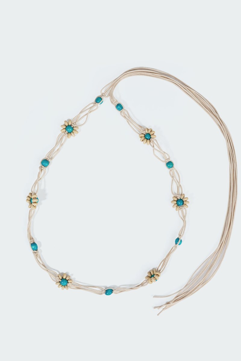Edikted Flower Beaded Woven Belts Mix | USA RF656885U1