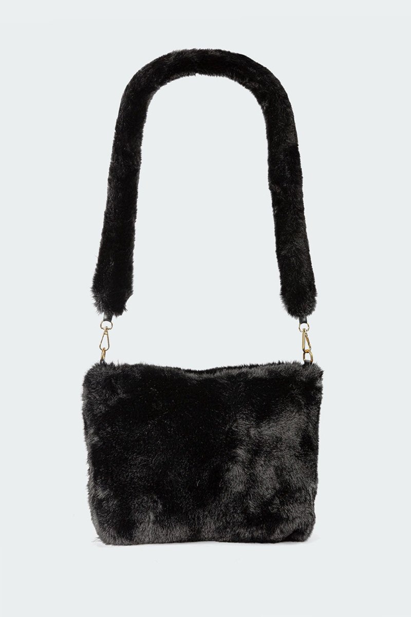 Edikted Fluffy Shoulder Bags Black | USA BP548434Y8