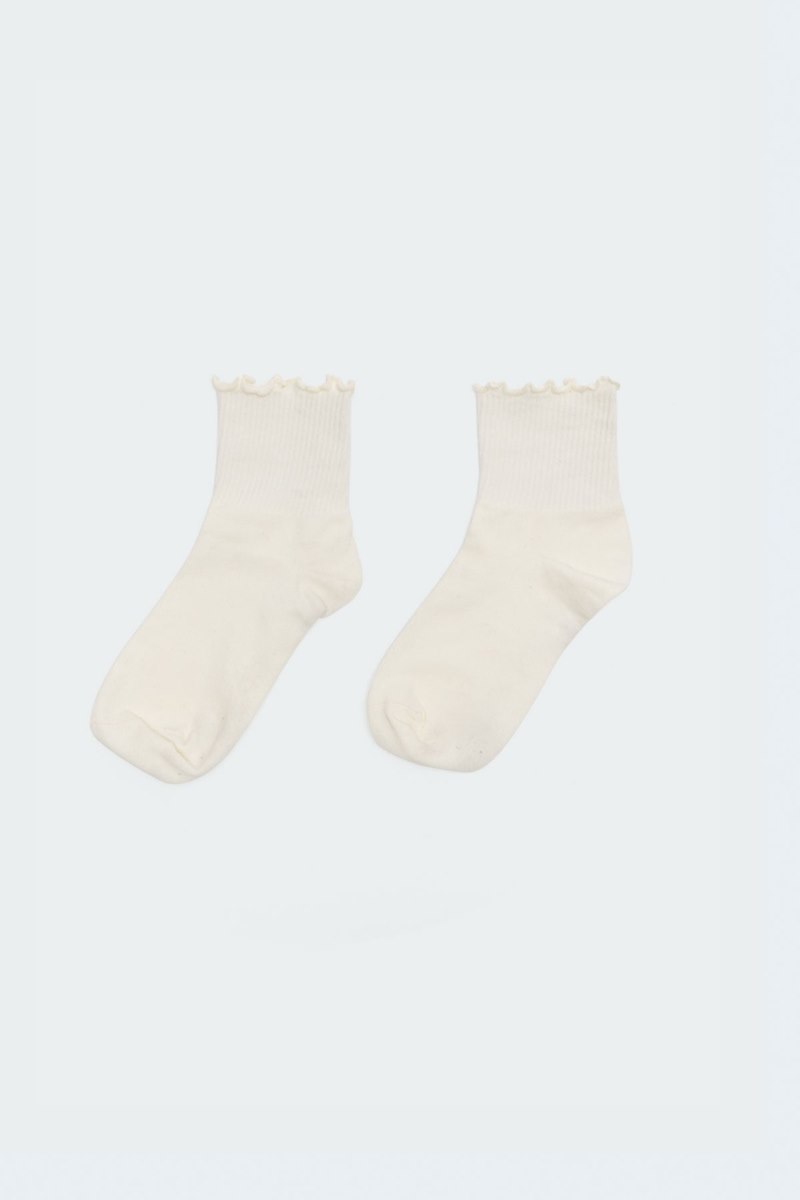 Edikted Frilled Hem Socks Black | USA BN479877X0