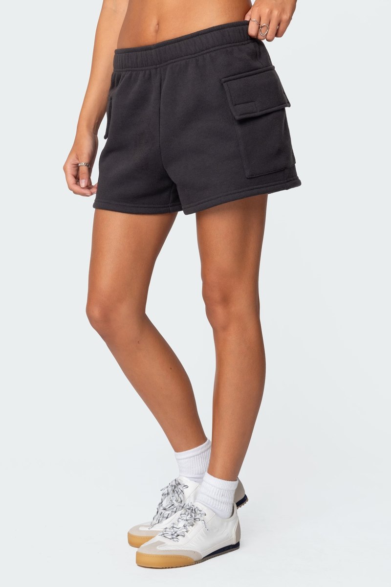 Edikted Garnet Cargo Sweat Shorts Dark Gray | USA LB484408H7