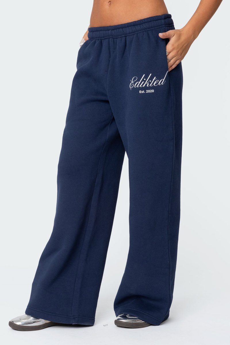 Edikted Get Edikted Sweatpants Navy | USA MQ779087J1