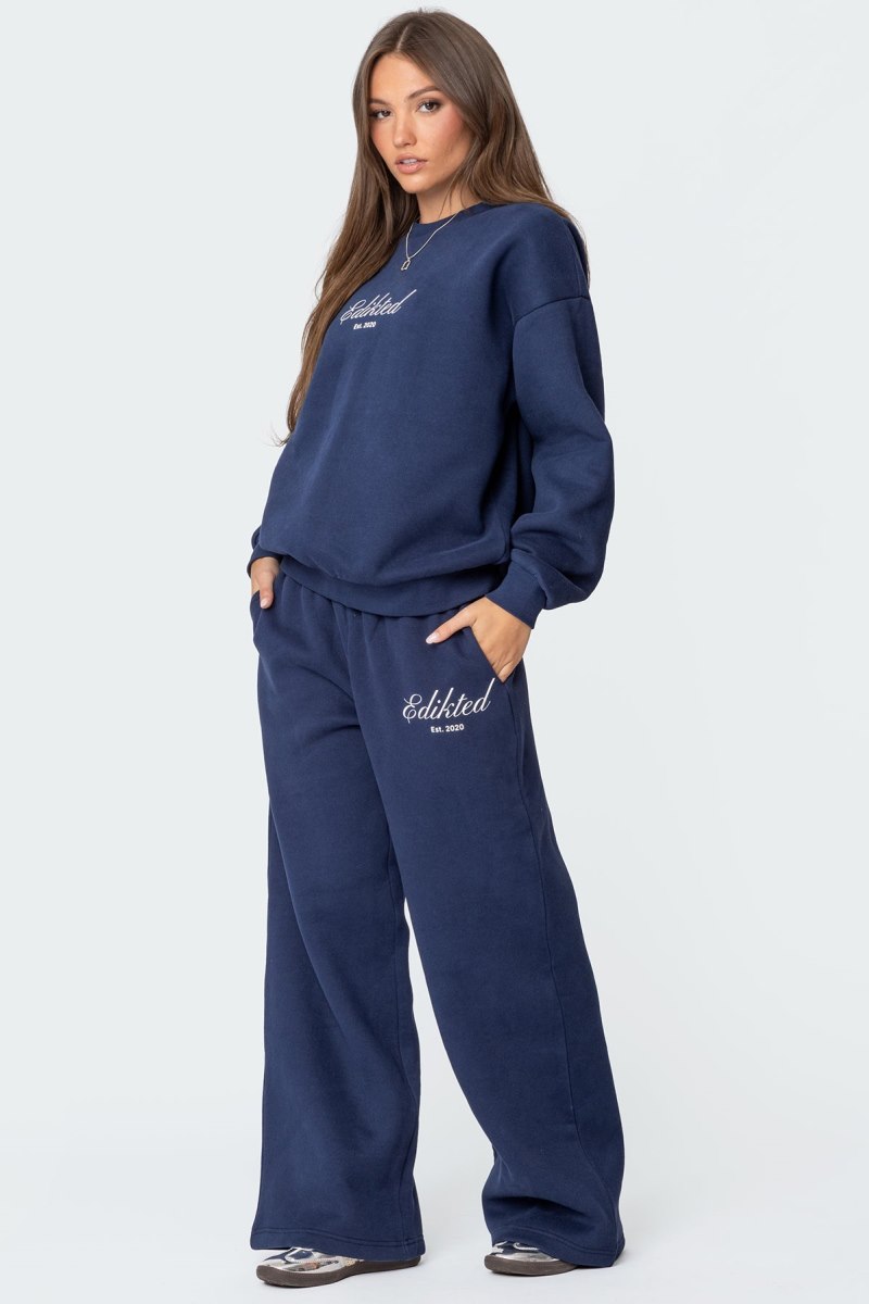 Edikted Get Edikted Sweatshirts Navy | USA BN533393J5