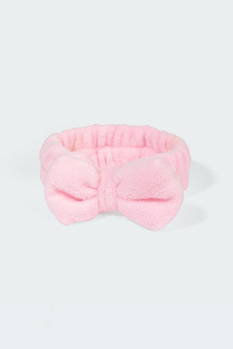 Edikted Get Unready Fluffy Bow Headband Hair Accessories Pink | USA FW965856Z4