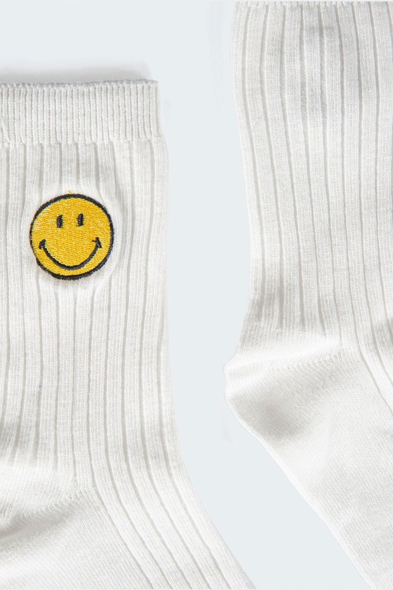Edikted Happy Go Lucky Socks White | USA FL012141O2