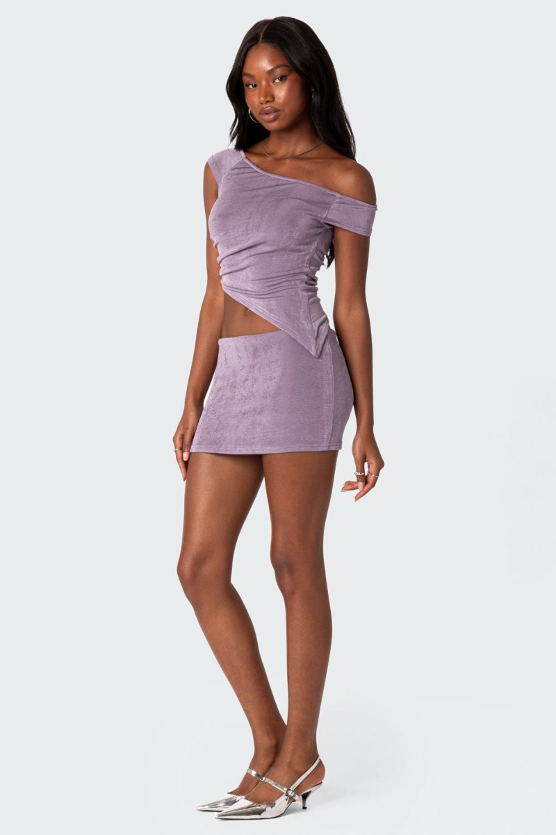 Edikted Hayden Mini Skirts Mauve | USA ZG131013E8