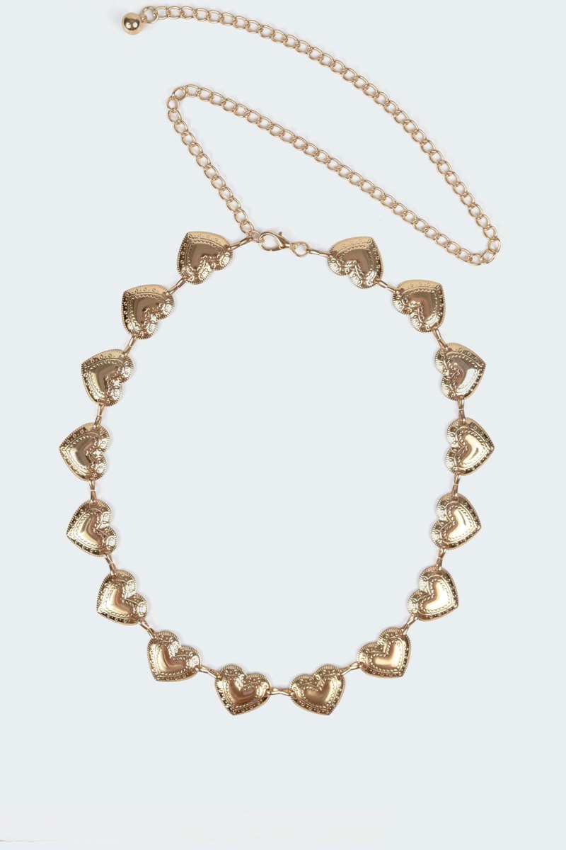 Edikted Heartless Pendant Belts Gold | USA WF570177N9