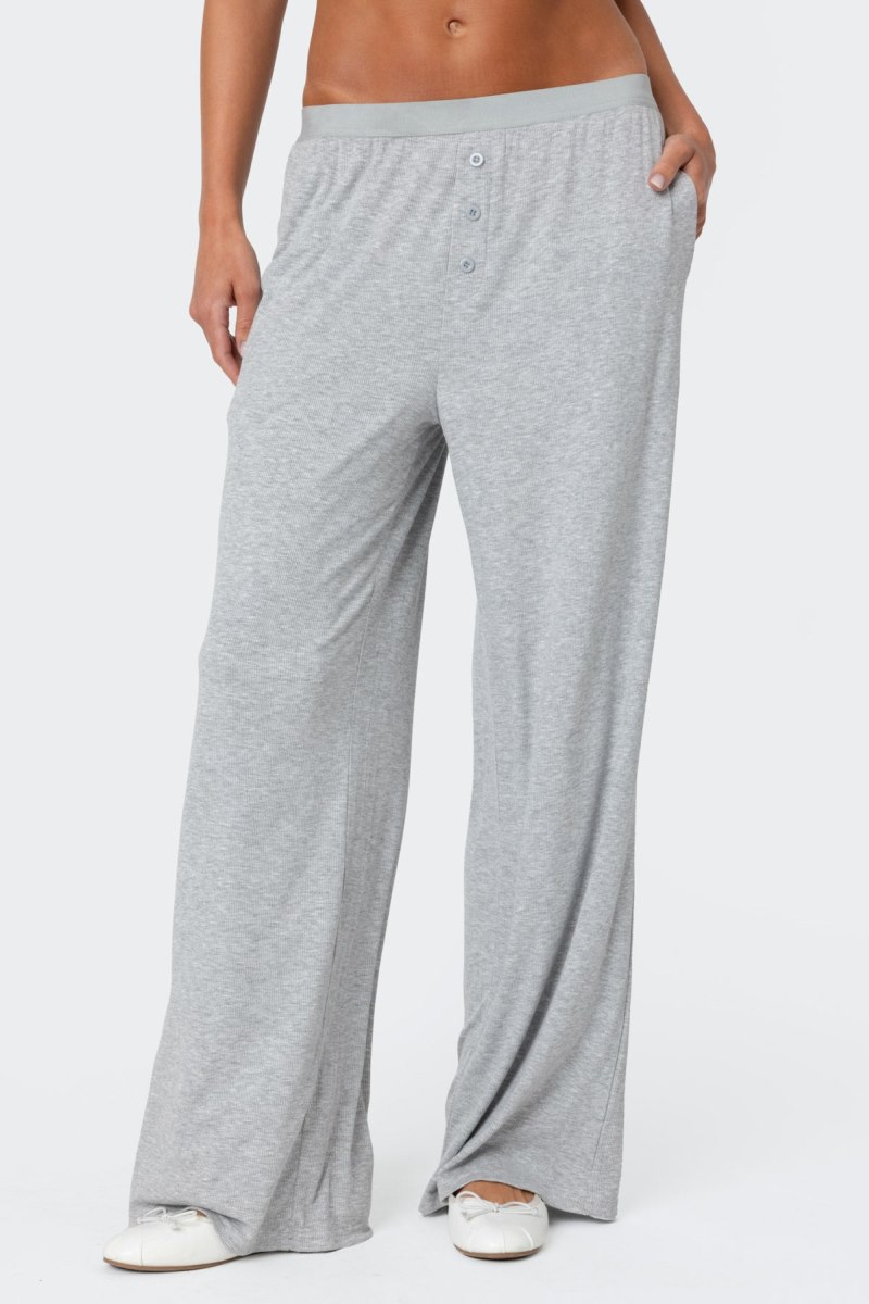 Edikted Heather Lounge Pants Gray Melange | USA RH888668C0