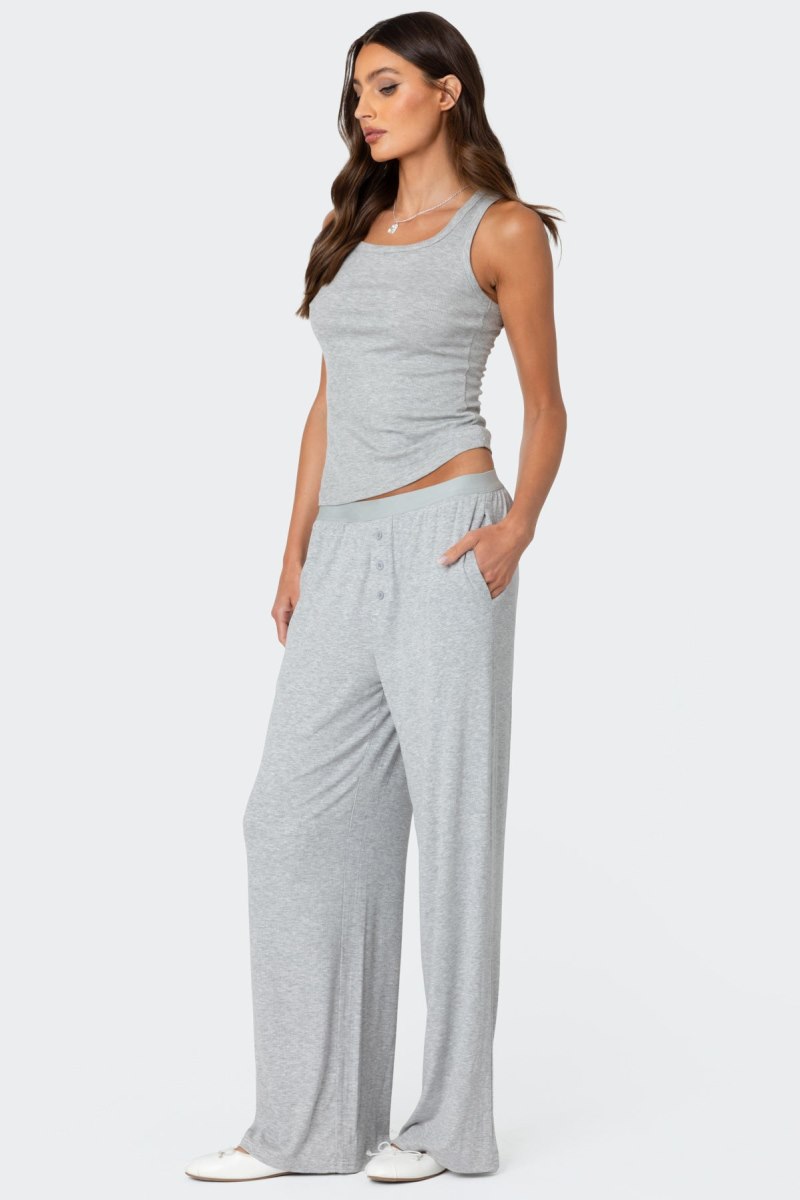 Edikted Heather Lounge Pants Gray Melange | USA RH888668C0
