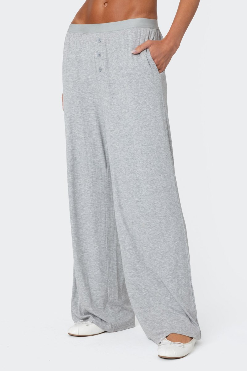 Edikted Heather Lounge Pants Gray Melange | USA RH888668C0