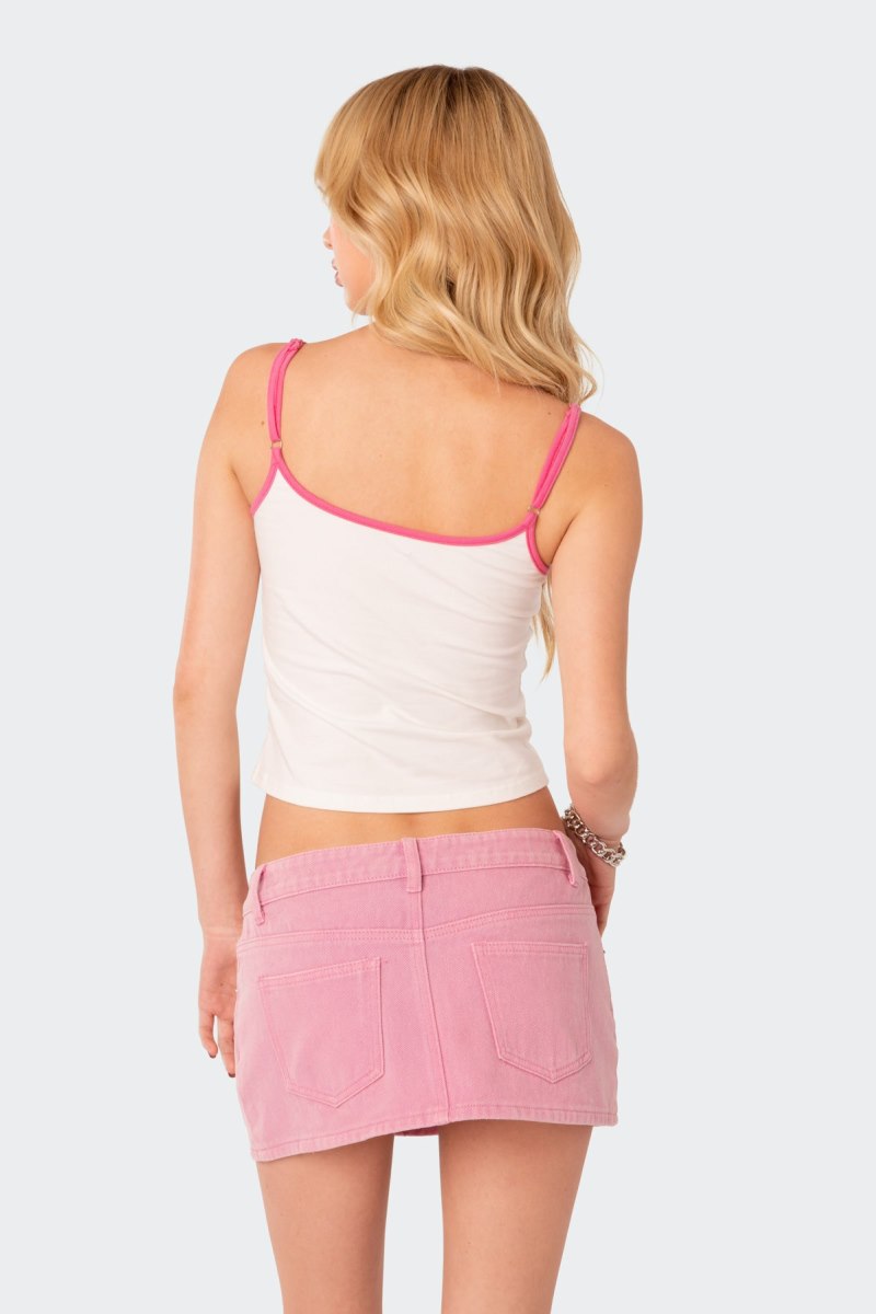Edikted Iconic Tank Graphic Tops White | USA TL615761C5
