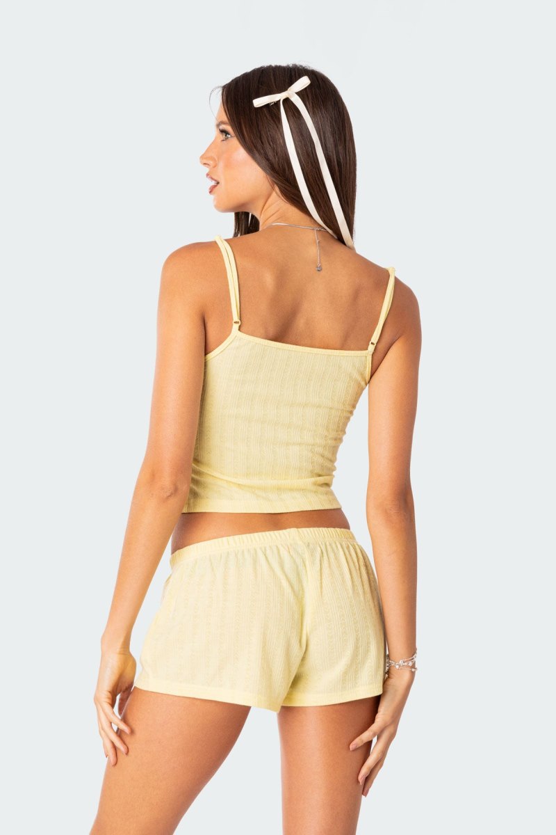 Edikted Irene Pointelle Tank Top Gray | USA VW872987W8
