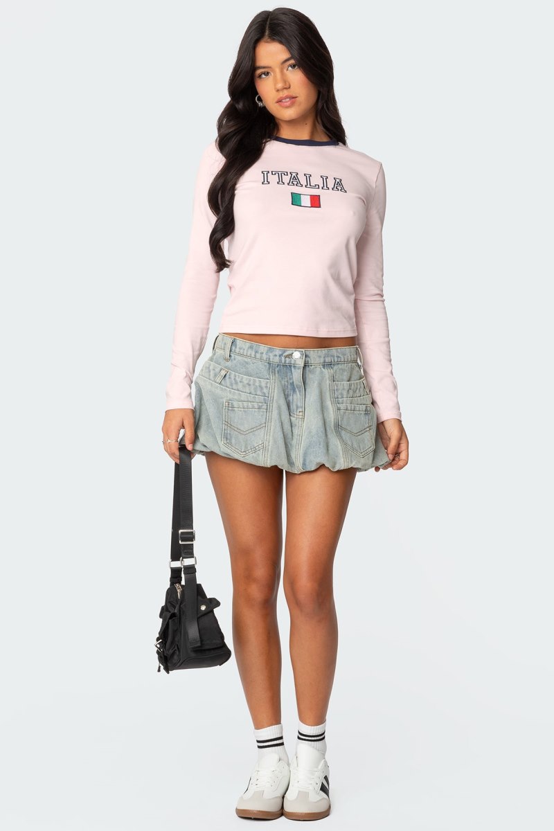 Edikted Italy Long Sleeve Tops Black | USA LF527832S2