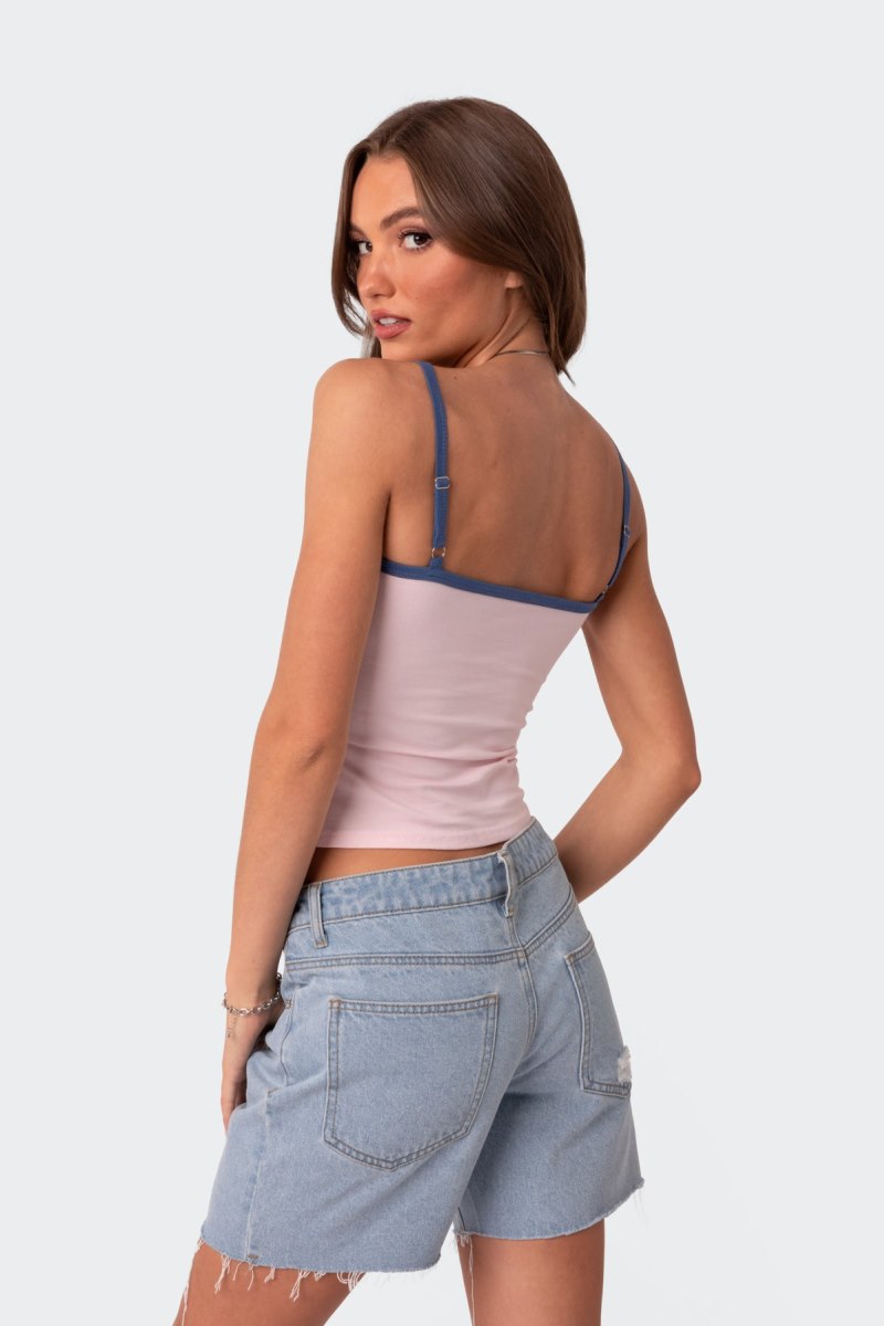 Edikted Italy Tank Graphic Tops Light Pink | USA GP656005H2