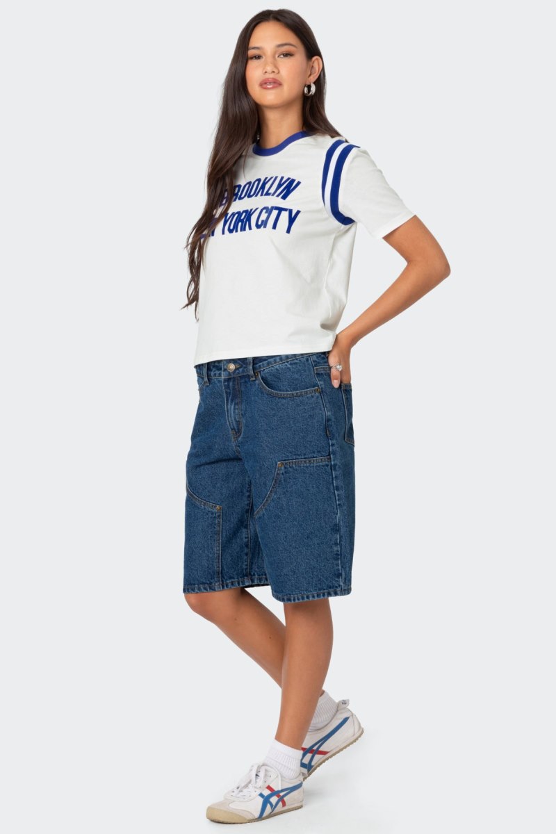 Edikted Jacqui Low Rise Denim Bermuda Shorts Black | USA FW799509L4