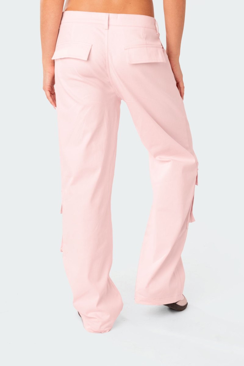Edikted Joan Low Rise Cargo Pants Light Pink | USA GS971887L6