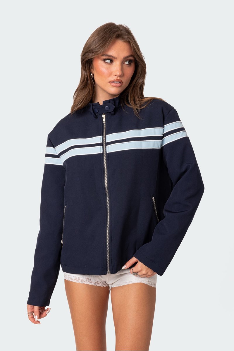 Edikted Joey Oversized Jackets Navy | USA EG362656E0