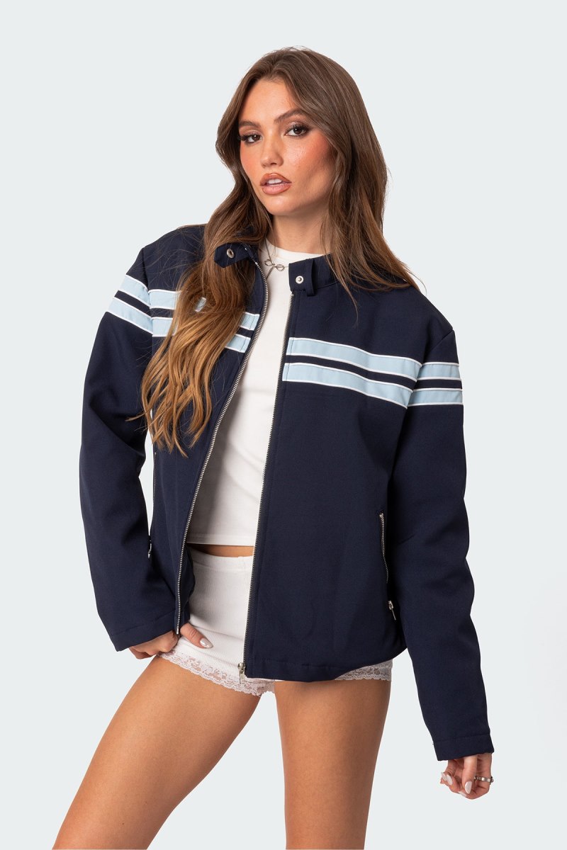 Edikted Joey Oversized Jackets Navy | USA EG362656E0