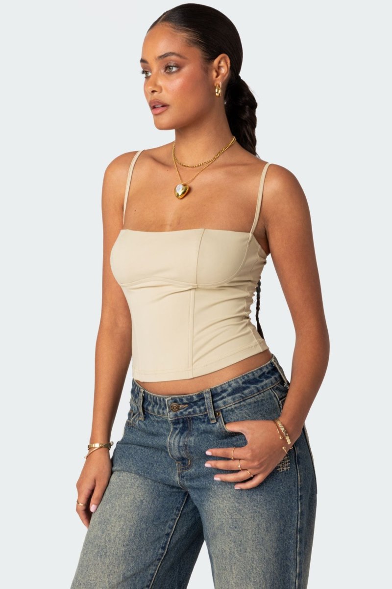 Edikted Juno Corset Beige | USA IV558905O1