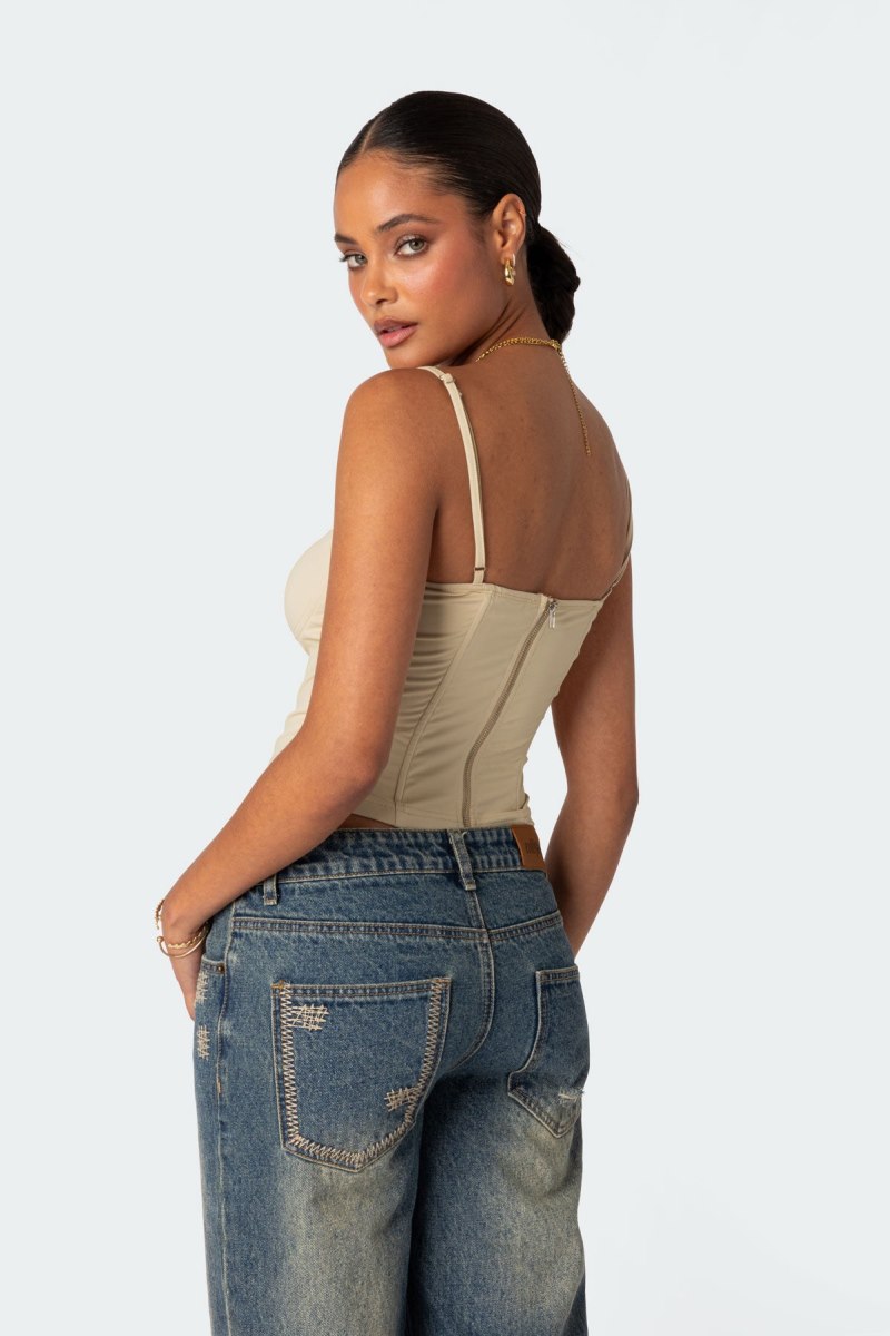 Edikted Juno Corset Beige | USA IV558905O1