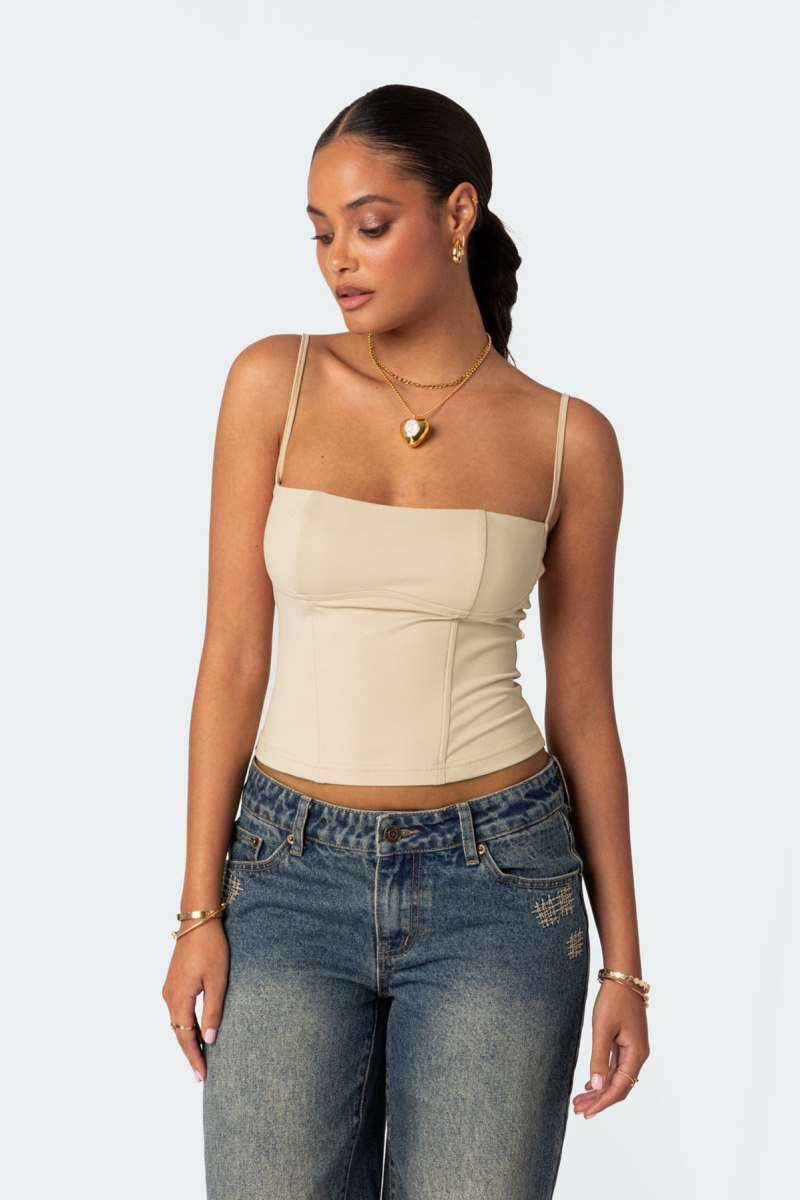 Edikted Juno Corset Beige | USA IV558905O1