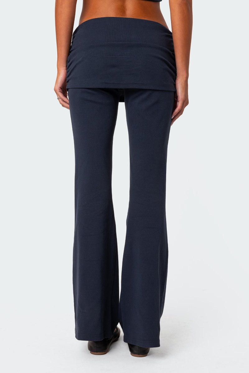 Edikted Kadence Mini Skirt Flared Pants Navy | USA JA126532R4