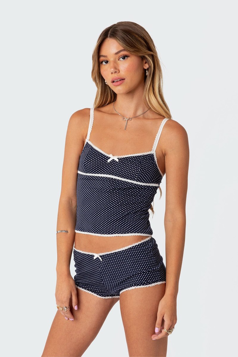 Edikted Kendall Tank Top Navy | USA VV897239D5