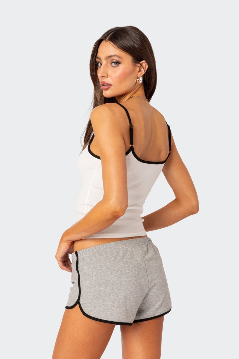 Edikted Klara Printed Tank Graphic Tops White | USA OO032003N9