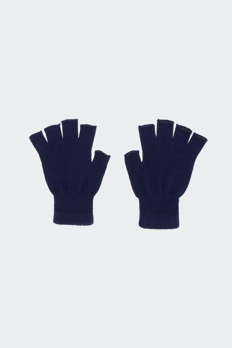 Edikted Knitted Fingerless Gloves Fun Stuff Navy | USA SQ914621X4