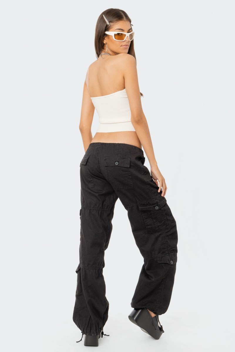 Edikted Knitted Sweetheart Strapless Strapless Tops Black And White | USA HF976277P2