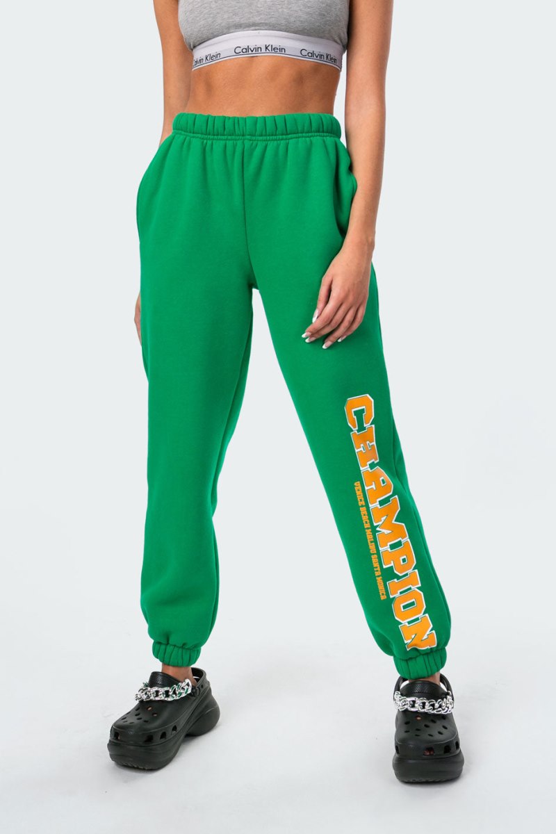 Edikted La Champion Sweatpants Green | USA SP331213A5