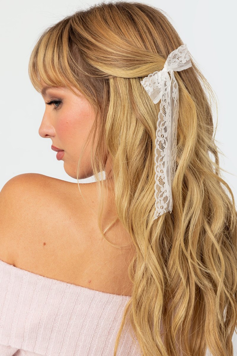 Edikted Lace Bow Hair Clip Pack Hair Accessories Black | USA RH657245J5