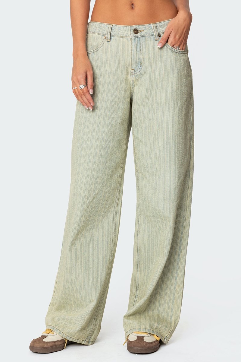 Edikted Lannah Textured Low Rise Jeans Mix | USA IF059265G4
