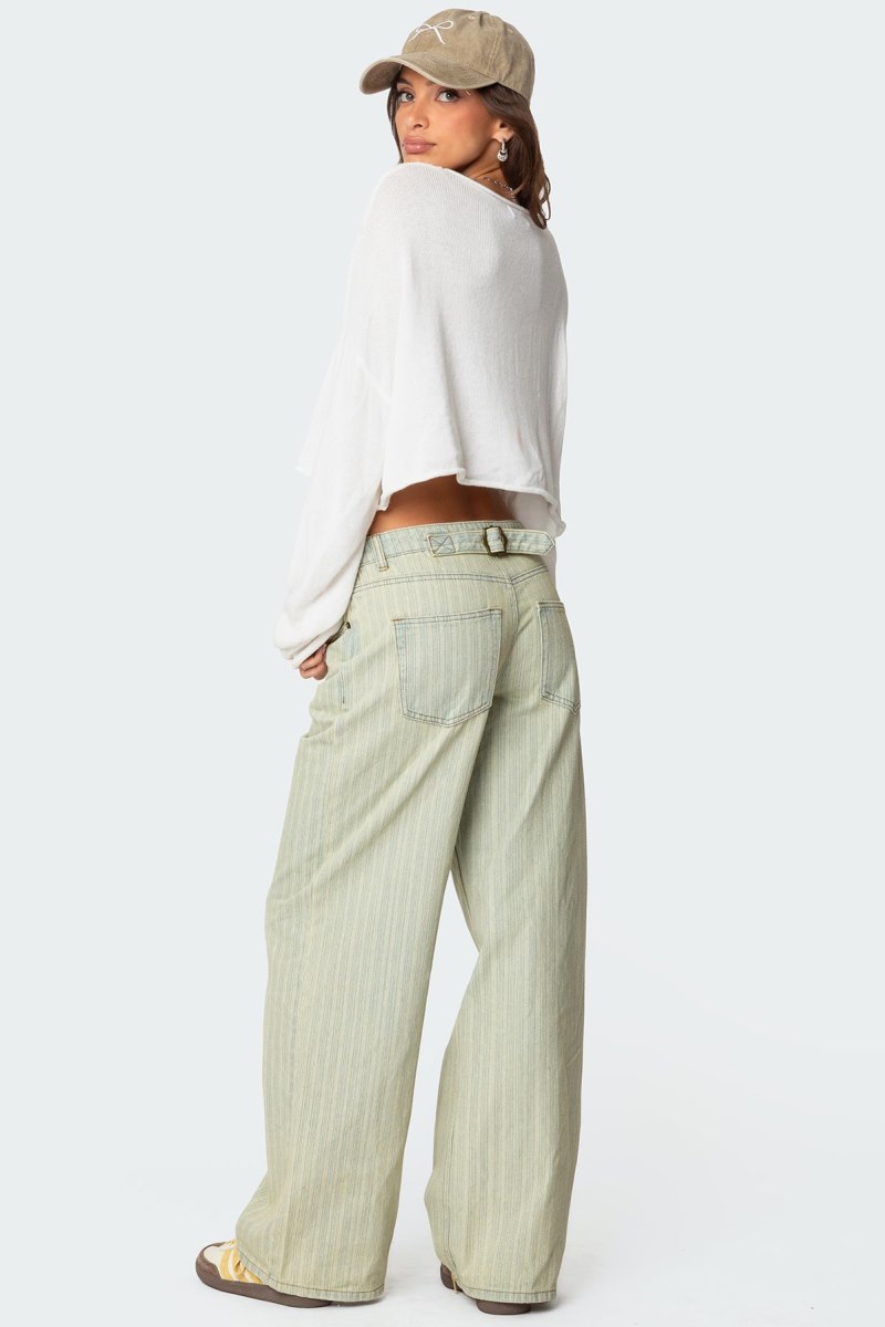 Edikted Lannah Textured Low Rise Jeans Mix | USA IF059265G4