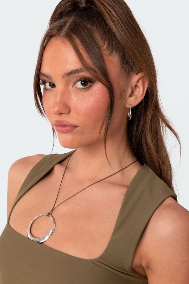 Edikted Lasso Pendant Cord Necklaces Silver | USA QH217811G4