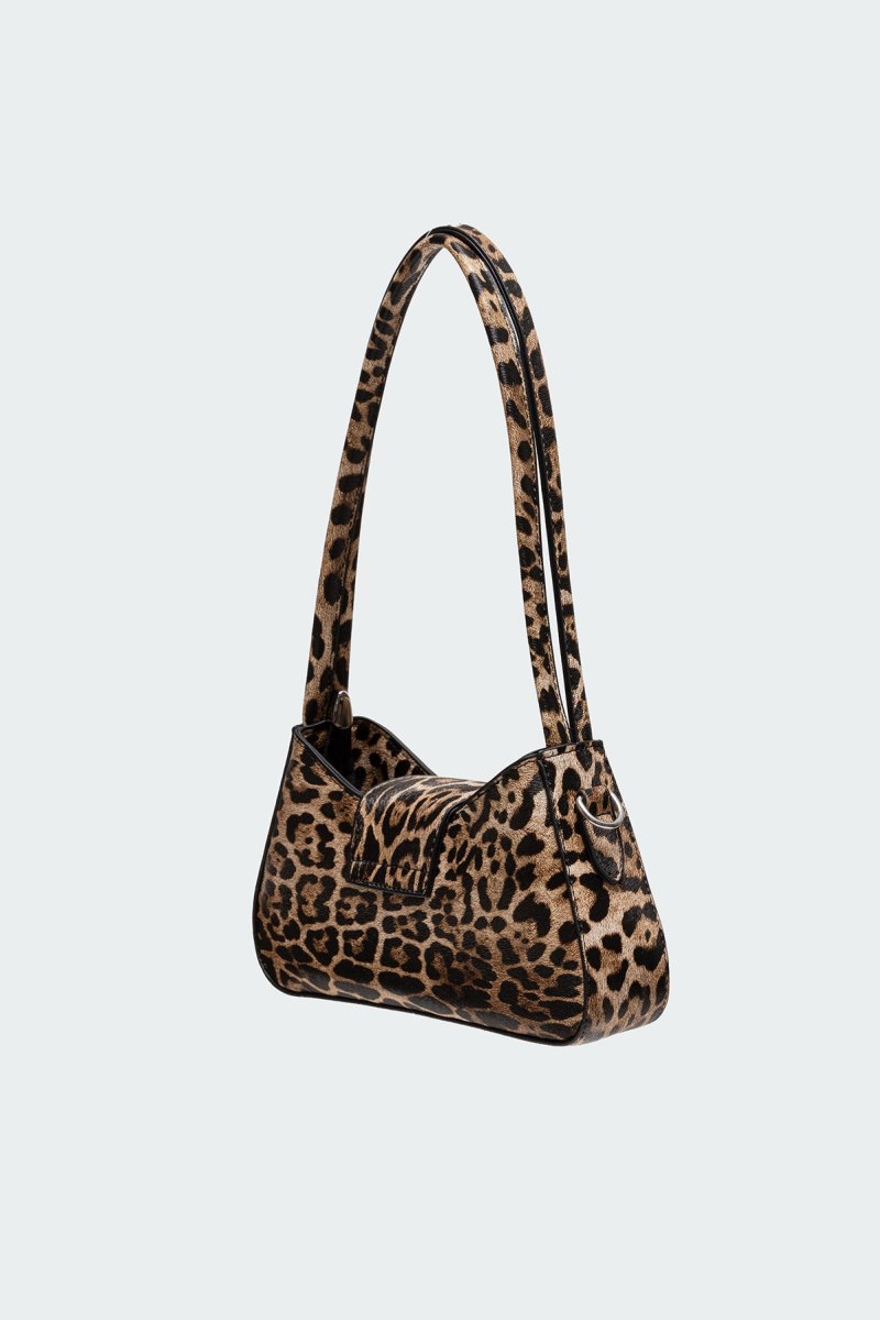 Edikted Leopard Printed Shoulder Bags Brown | USA EQ207250F2