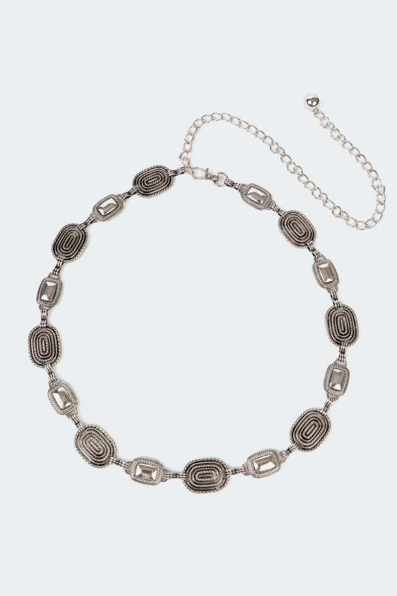 Edikted Level Up Charm Belts Silver | USA LF259635Y6