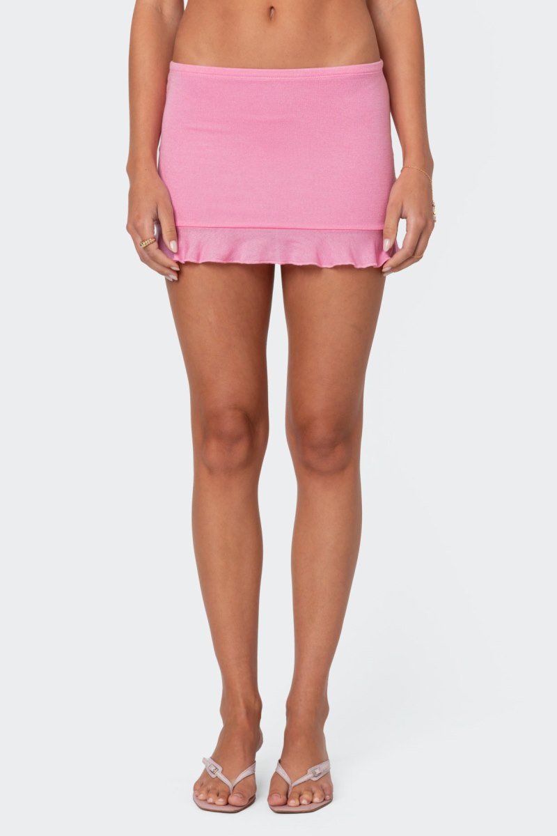 Edikted Loullie Ruffled Skirts Pink | USA MK232753L6