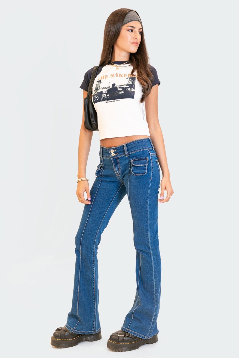 Edikted Maker Raglan T-Shirt Graphic Tops White | USA PQ241924H8