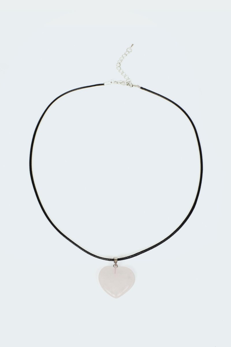 Edikted Marble Heart Cord Necklaces Burgundy | USA UC777317U4