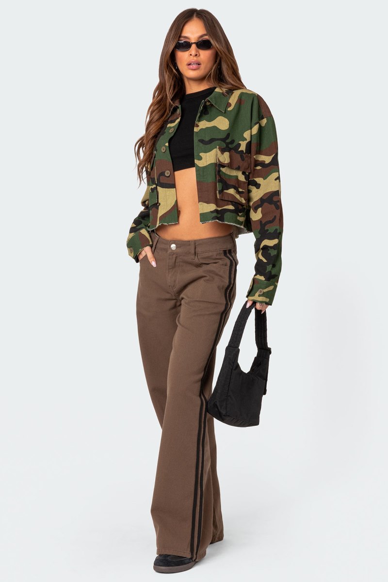 Edikted Mattie Slouchy Low Rise Jeans Olive | USA CQ174797K6