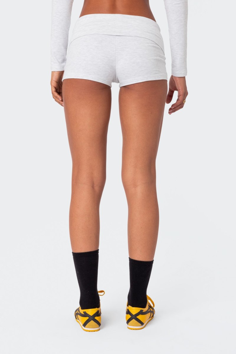 Edikted Meg Fold Over Shorts Black | USA GR205400K0